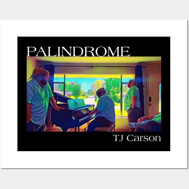 Palindrome Color Drawn (White Text) Wall Art by tcarsonj